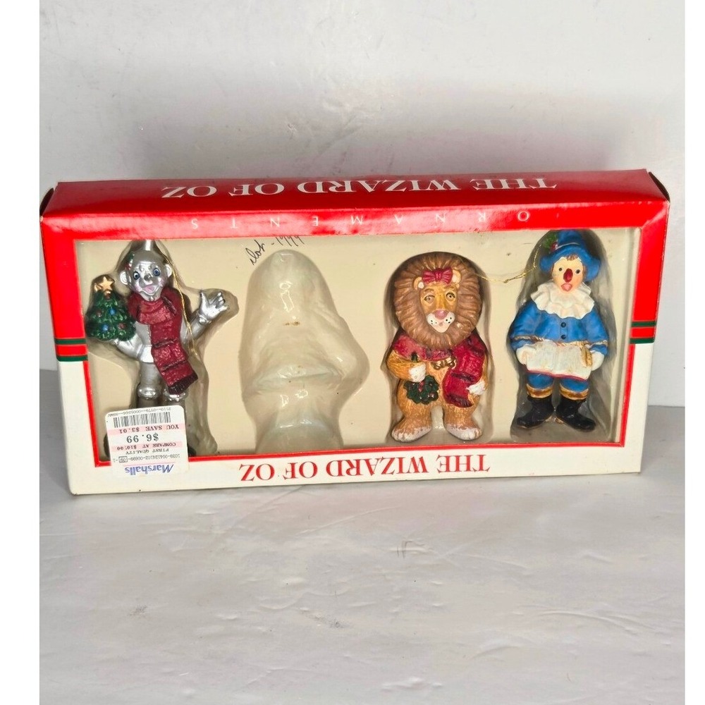 Kurt Adler Wizard‎ of Oz Ornament Set Lion Tin Man Scarecrow 90s Vintage
